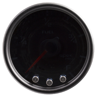 Spek-Pro 2-1/16" Stepper Motor Programmable Fuel Level Gauge (0-300?) Black Dial, Black Bezel, Smoked Lens