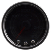 Spek-Pro 2-1/16" Stepper Motor Transmission Temperature Gauge (100-300 °F) Black Dial, Black Bezel, Smoked Lens
