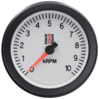 Stack 88mm Sport Tachometer (0-10K RPM) White