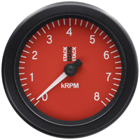 Stack 88mm Sport Tachometer (0-8K RPM) Red