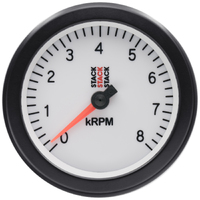 Stack 88mm Sport Tachometer (0-8K RPM) White