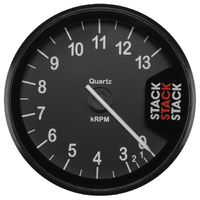 Stack 80mm Clubman Tachometer - Black (0-3-13K RPM)