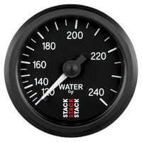 Stack 52mm Mechanical Water Temp Gauge (120-240 °F,1/2" NPT) 6ft.