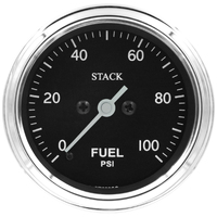 Stack 52mm Pro Stepper Motor Fuel Pressure Gauge (0-100PSI/ 1/8" NPTF Male)