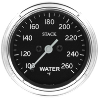 Stack 52mm Pro Stepper Motor Water Temp Gauge (100-260°F/ 1/8" NPTF Male) Classic