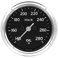 Stack 52mm Pro Stepper Motor Oil Temp Gauge (140-280 °F/1/8" NPTF Male) Classic
