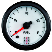Stack 2-1/16" Stepper Motor Programmable Fuel Level Gauge (0-280?) White