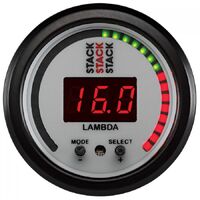 Stack 52mm Wideband Air-Fuel Ratio (Lambda) White