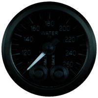 Stack Pro-Control 52mm Water Temp Gauge (100-260 °F, Stepper Motor, 1/8" NPTF Male) Black