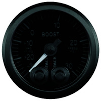 Stack 52mm Pro-Control Boost Pressure Gauge inc T-Fitting (-30Inhg To +30PSI) Black