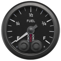 Stack Pro-Control 2-1/16" Stepper Motor Programmable Fuel Level Gauge (0-280 ?) Black