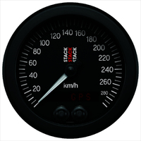 Stack 88mm GPS Speedometer (0-290 Km/H) Black
