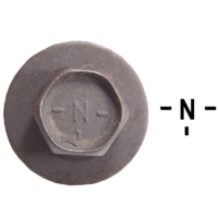 1967 - 1973 Mustang Small body bolt with Disc (Black with "N")