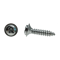 8 x 3/4 Pan Head Tapered Washer Interior Screw Chrome