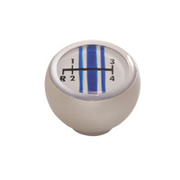 1968 - 1969 Mustang Deluxe Billet Manual Shifter 4 Speed Knob Satin 1/2"-20