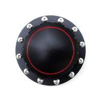 1964 - 1973 Mustang Billet Fuel Cap (Black, Plain Face)