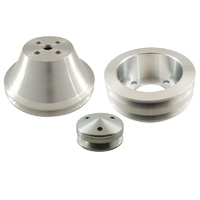 1970 - 1973 Mustang 302-351w-351c Billet Pulley Kit Double Groove 