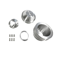 1965 - 1969 Mustang 289 302 351w Billet Pulley Kit Double Groove