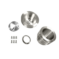 1965 - 1969 Mustang 289 302 351w Billet Pulley Kit Triple Groove