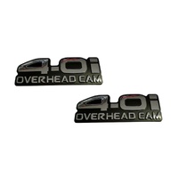 "4.0i OVERHEAD CAM" Fender Badges CHROME Pair for Ford EB ED EF EL