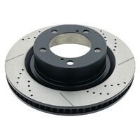 2008 - 2015 Landcruiser 200 Series Front Brake Rotor - Drilled & Slotted - RH