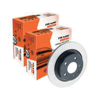 BA BF FG FGX Falcon Rear Brake Rotors - Solid - Pair