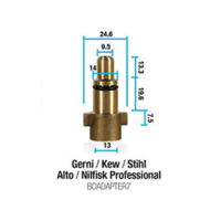 Snow Blow Cannon Adapters - Gerni/Stihl/Alto/Nilfisk Professional adapter