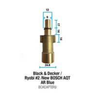 Snow Blow Cannon Adapters - Black & Decker/Ryobi 2/New Bosch AQT/Workzone 2/AR Blue/Rockwell adapter