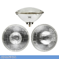 7" Round Halogen Curved Lens Sealed Beam Headlamp Right Hand Drive 70/55w