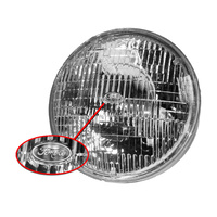 1964 - 1973 Mustang 7" Round Halogen Sealed Beam Headlamp, Right Hand Drive