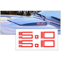 1978 King Cobra '50' Hood Scoop Decal Set - Orange