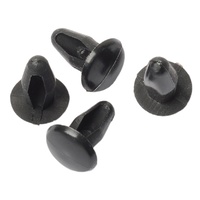 1964 - 1968 Mustang Door Weatherstrip Fasteners - Black Plastic Set of 4