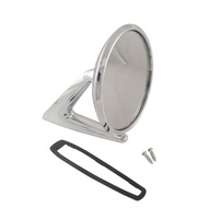 1963 - 1964 Falcon Fairlane Galaxie Thunderbird Round Chrome Mirror - with FoMoCo Script