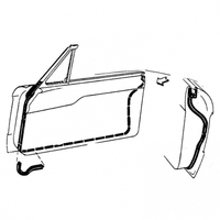 1963 - 1965 Falcon Door Weatherstrips - Hardtop & Convertible