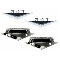 1964 - 1966 Mustang 347 Fender Emblems and High Performance Emblems - Kit