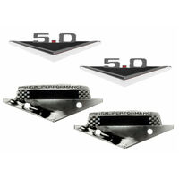 1964 - 1966 Mustang 5.0 Fender Emblems and High Performance Emblems - Kit