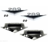 1964 - 1966 Mustang 289 Fender Emblems and High Performance Emblems - Kit