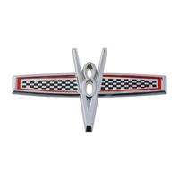 1963 - 1964 Falcon Sprint Fender Emblem - V8 with Checkered Flag