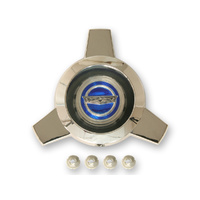 1965 - 1966 Mustang & Galaxie Wire Spoke Center Cap & Spinner (Blue center)