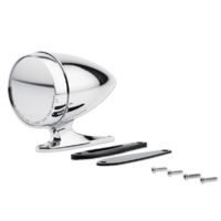 1965 - 1968 Mustang Chrome Bullet Mirror with Long Base and Convex Glass