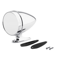 1965 - 1968 Mustang Chrome Bullet Door Mirror with Short Base and Standard Glass