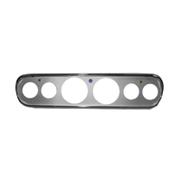 1964 - 1966 Mustang Custom 6 Hole Instrument Bezel - Brushed Aluminum