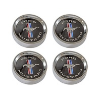 1964 - 1966 Mustang Styled Steel Hubcaps (Black) Set of 4