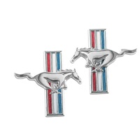 1964 - 1968 Mustang Running Horse Fender Emblems - LH & RH (Pin-On, Sold as a Pair)