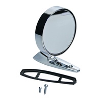 1964 - 1966 Mustang Concours Show-quality Door Mirror w/ Rotunda Logo - Dummy Remote Right