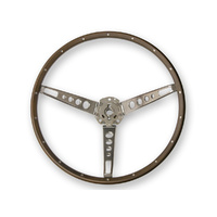1965 - 1966 Mustang Deluxe Steering Wheel (Wood)