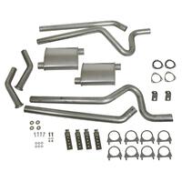 1964 - 1973 Mustang Exhaust Twin System 2.5  - Turbo Sports Mufflers
