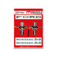 1965 - 1966 Mustang Fastback Emblem Kit (6 Cylinder)
