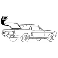 1965 - 1966 Mustang Fastback Trunk Weatherstrip - USA Made