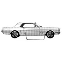 1964 - 1966 Mustang Door Weatherstrips Pair - USA Made